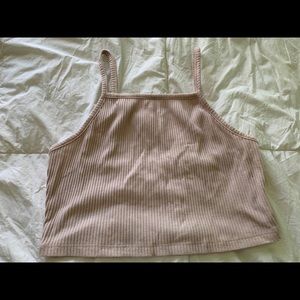 Cropped tank // very light pink